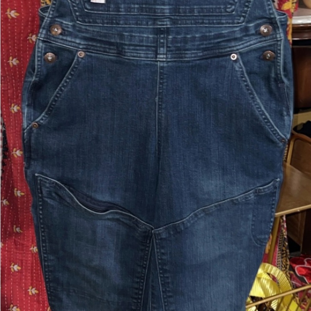 Duluth Trading Co Women's Denim CoolMax Overalls Size 10